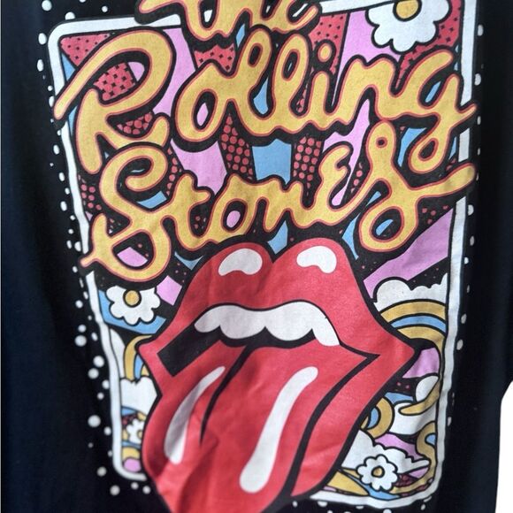 Men’s The Rolling Stones Tongue Out Hot Lips Black T-Shirt Size XXL - Picture 3 of 9